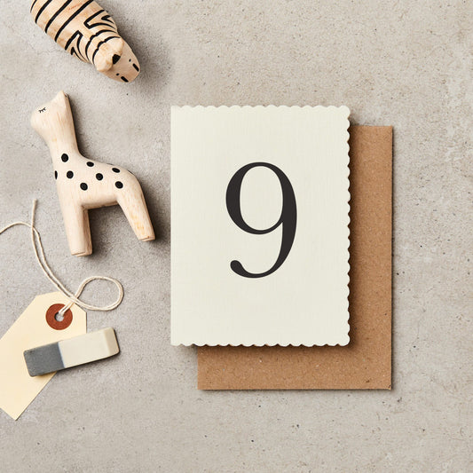 9 Year Old Birthday Card