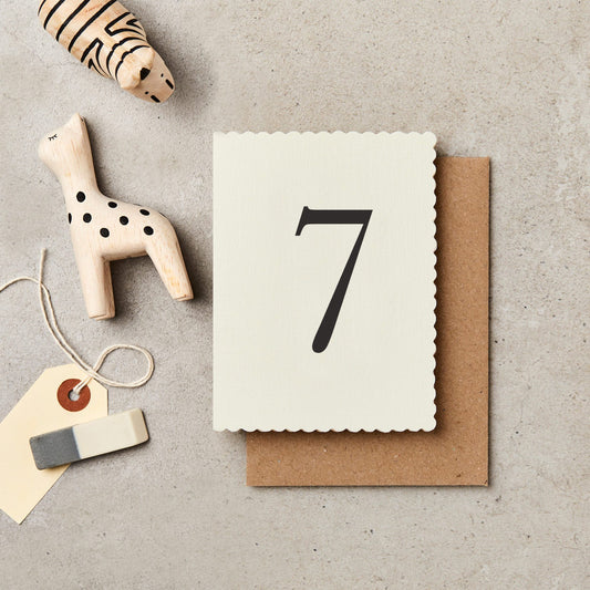 7 Year Old Birthday Card