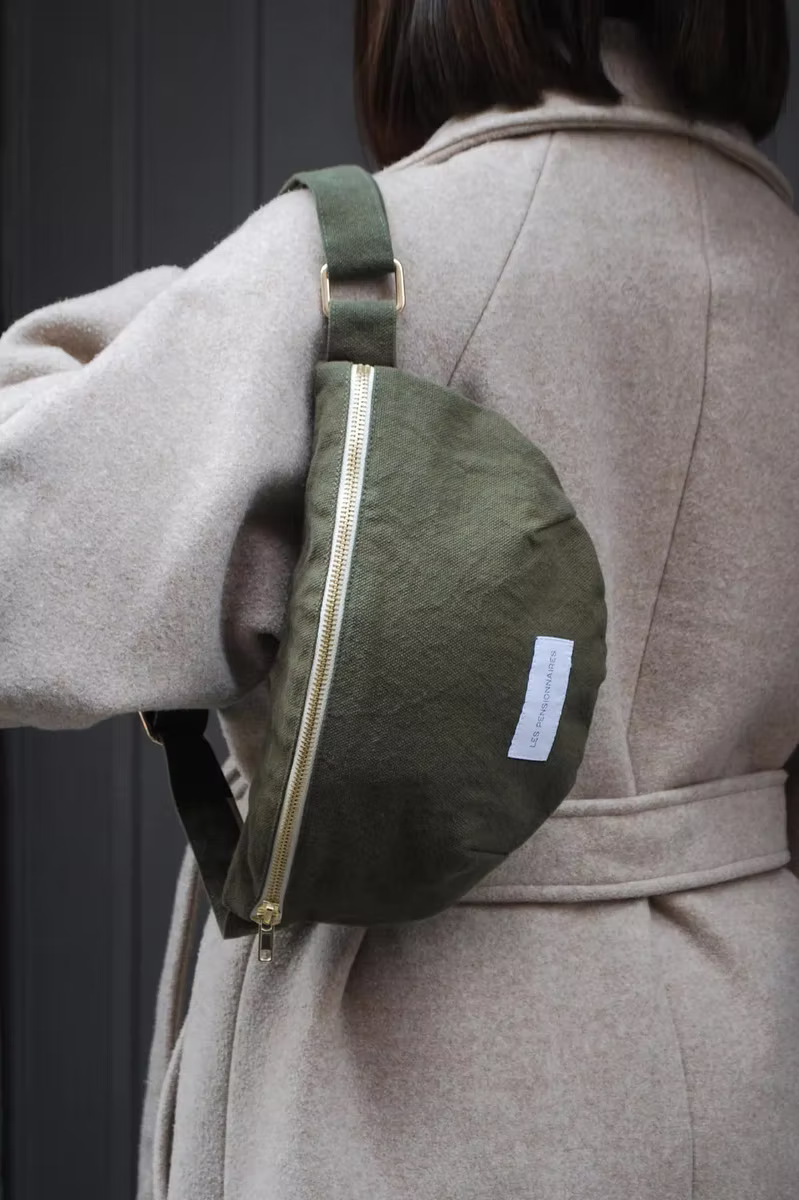 Les Pensionnaires Organic Cotton Belt Bag in Caper