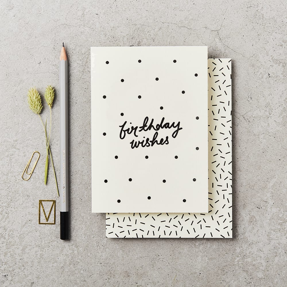 Birthday Wishes Polka Dot Card