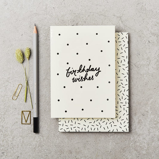 Birthday Wishes Polka Dot Card