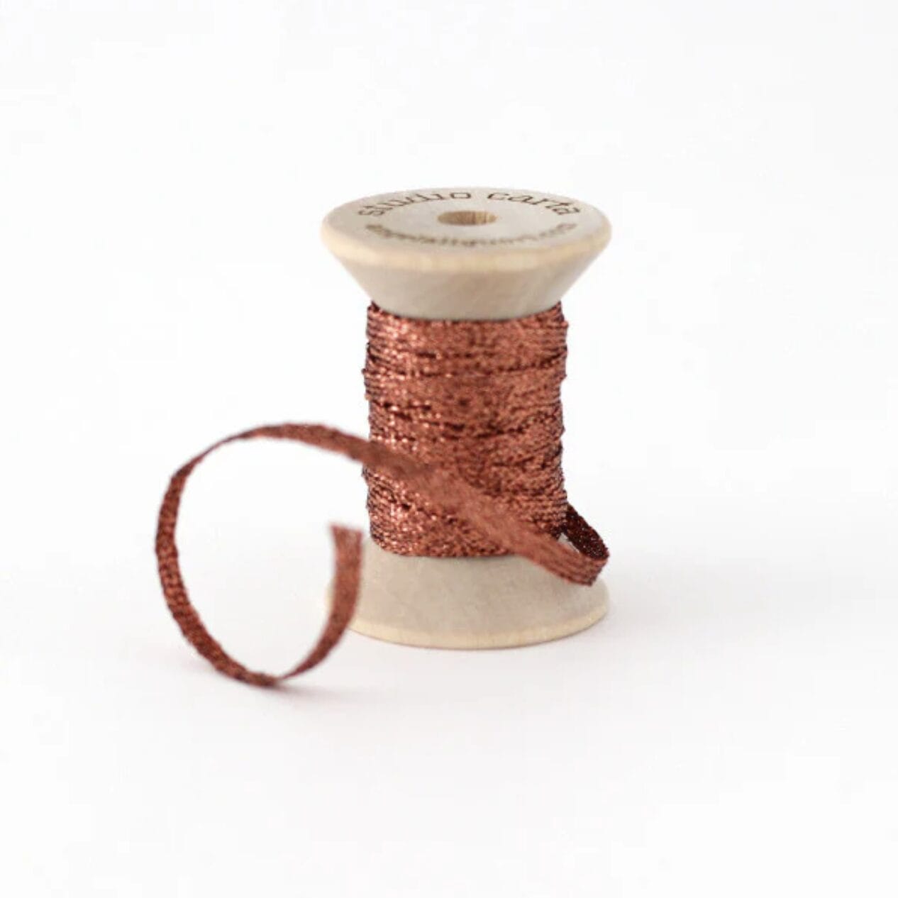 Spool of Braided Metallic Ribbon: Copper