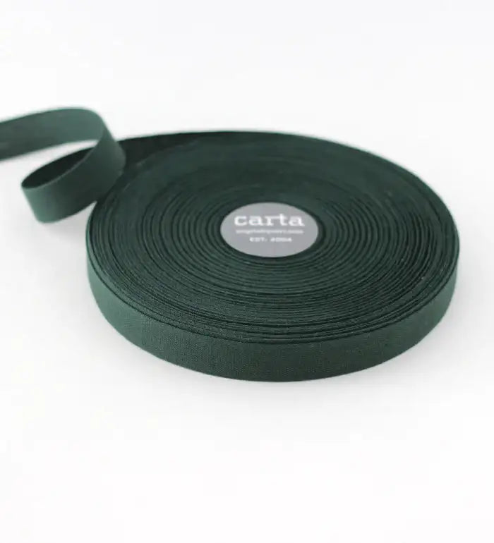 Dark Green Cotton Ribbon