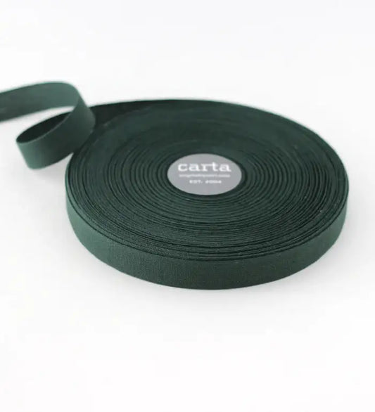 Dark Green Cotton Ribbon