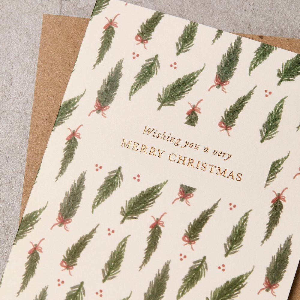 Fir & Bows Christmas Card