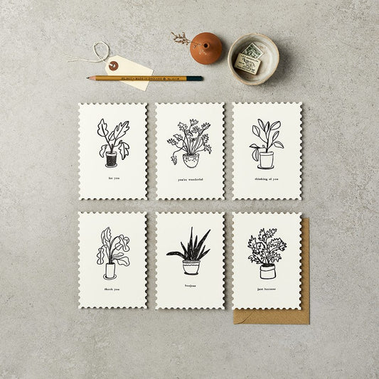 Assorted Pack of Illustrated Plant Notecards