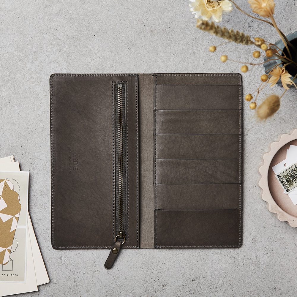 Katie Leamon HiDE Leather Wallet in Brown – luxury stationery – Katie Leamon