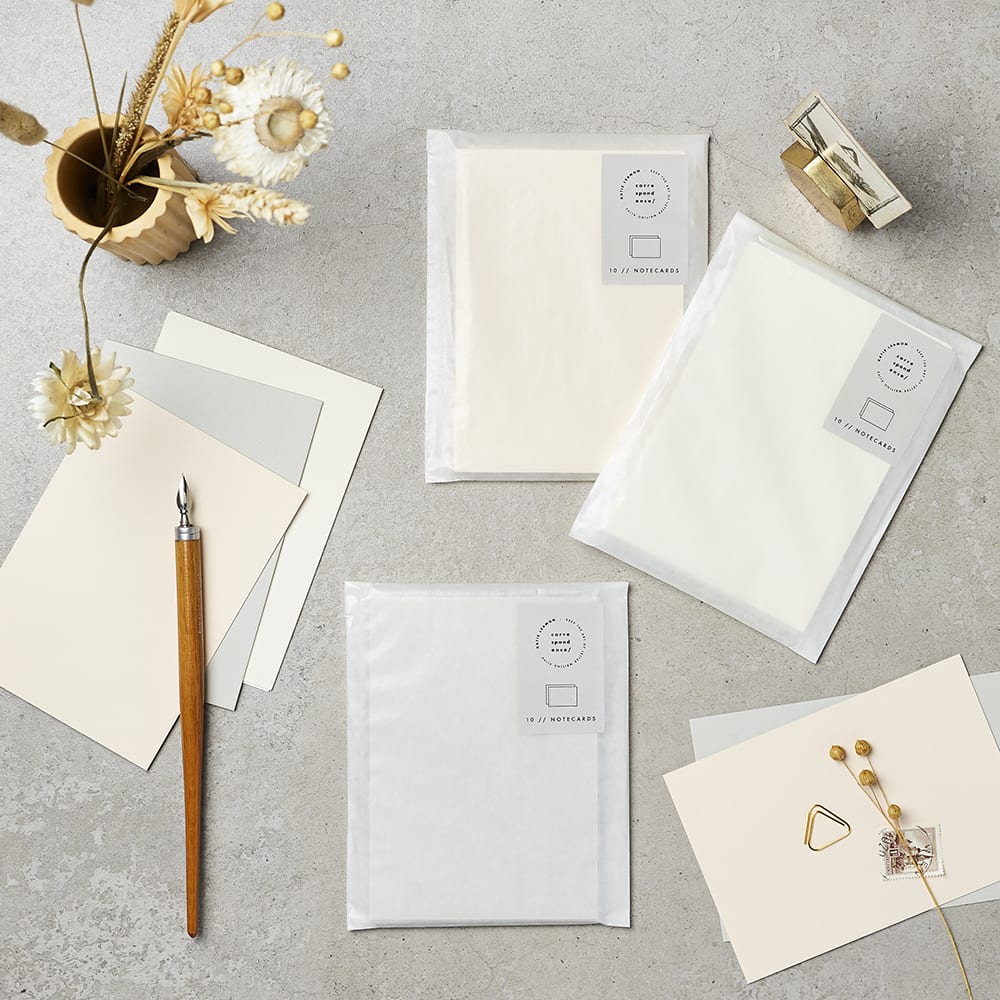 Pack of 10 Luxury Blank Notecards