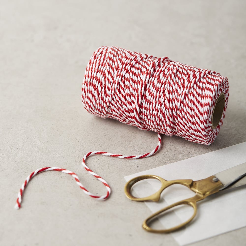 Katie Leamon 100m Spool Red & White Cotton Twine