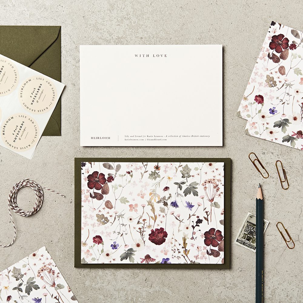 6pk Notecards in Pressed Floral