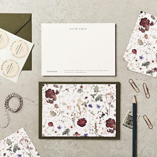 6pk Notecards in Pressed Floral