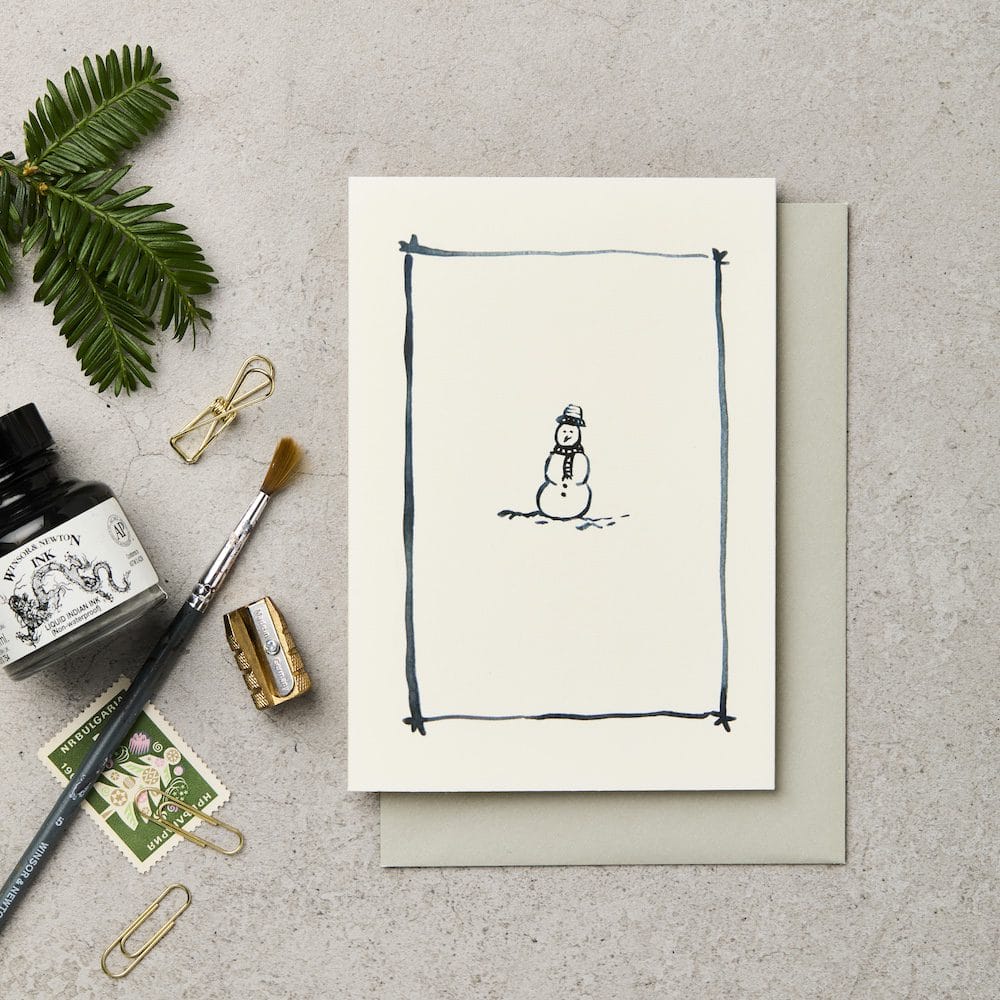 Pack of 6 Framed Snowman Christmas Cards