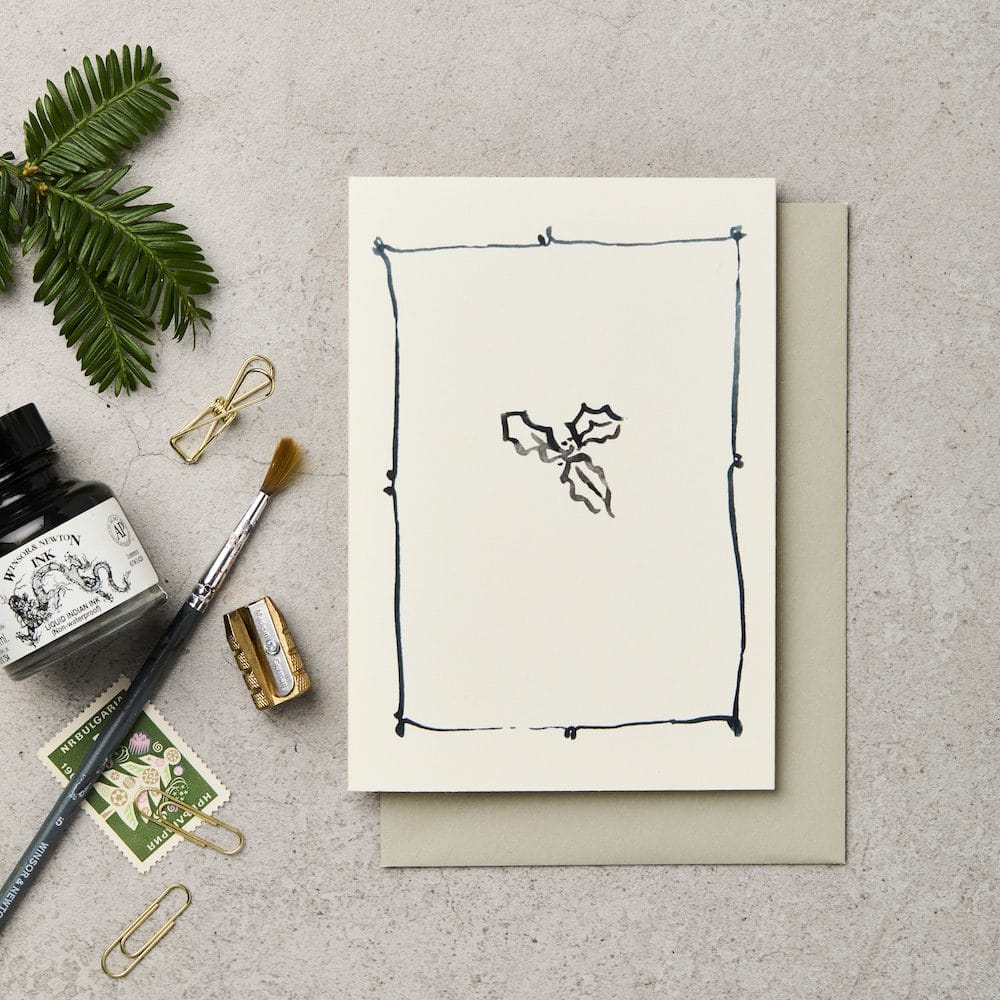 Box Set of 8 Framed Holly Cards