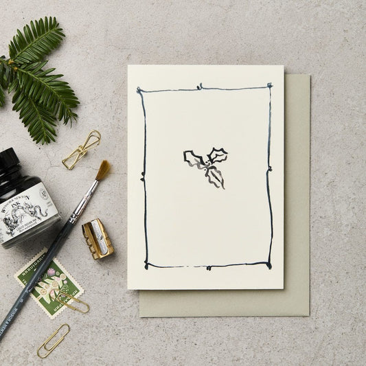 Pack of 6 Framed Holly Christmas Cards