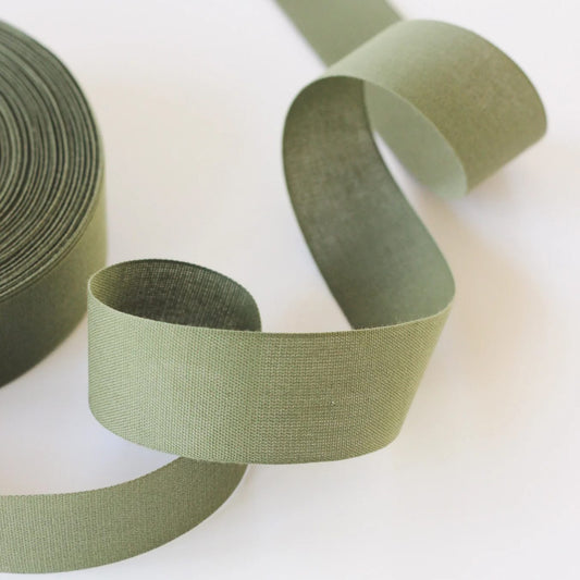 Olive Wide Cotton Ribbon