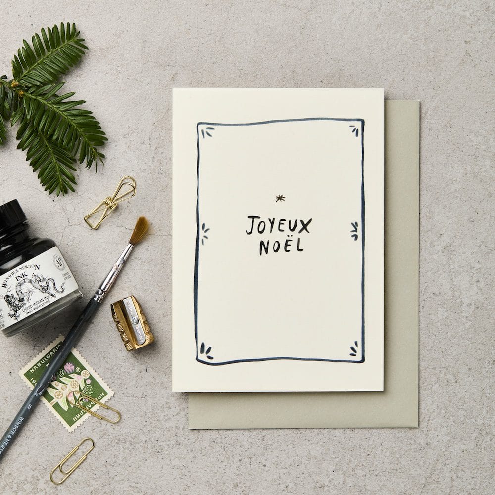 Framed Joyeux Noel Christmas Card