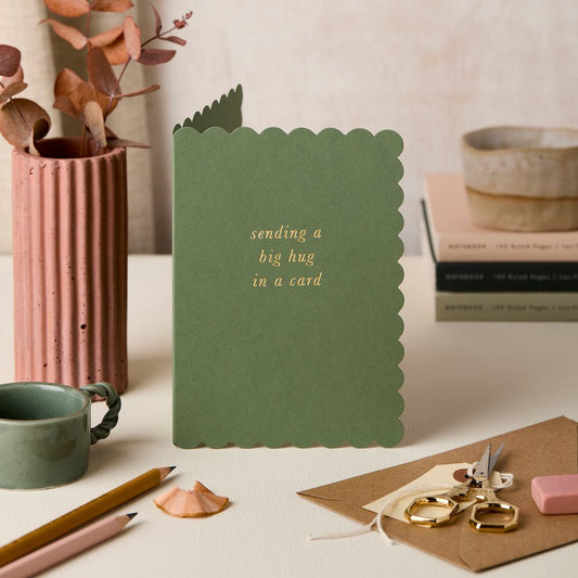 Scallop Sending A Big Hug In a Card