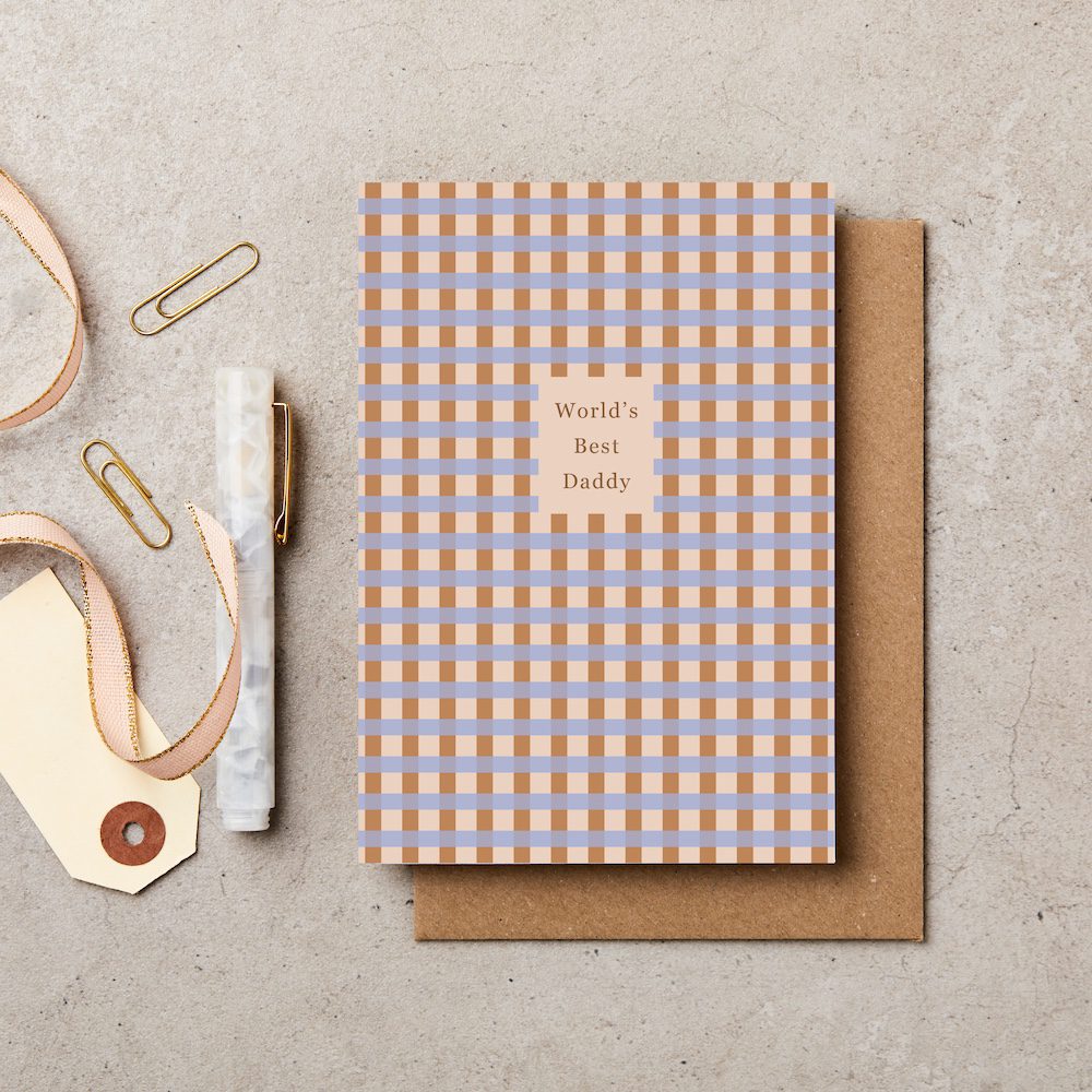 World's Best Daddy Gingham