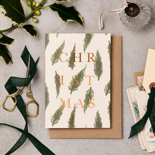 Fir Christmas Bold Christmas Card
