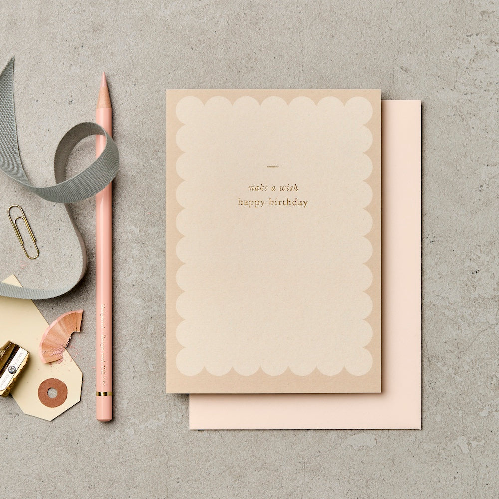 Make A Wish Happy Birthday Card – luxury birthday card – Katie Leamon