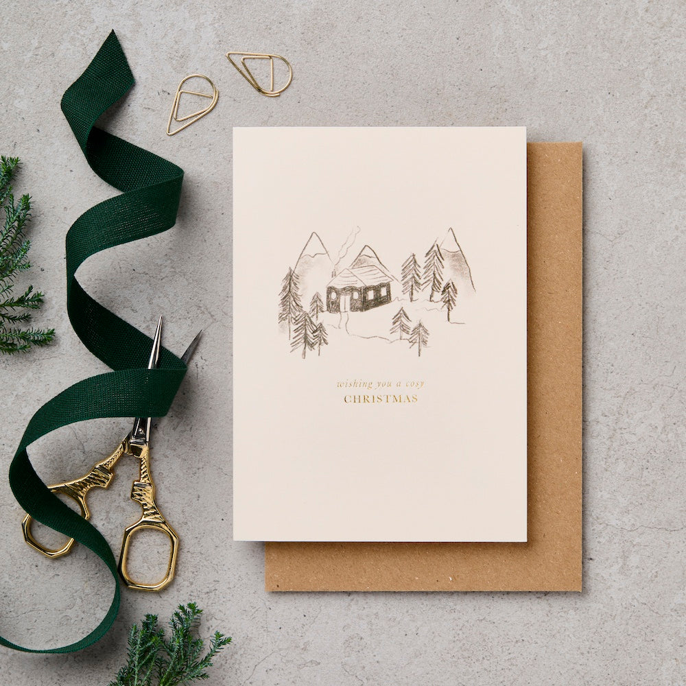 Cosy Christmas Cabin Card