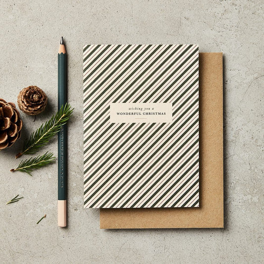 Box Set of 8 Christmas Stipe '22 Christmas Card