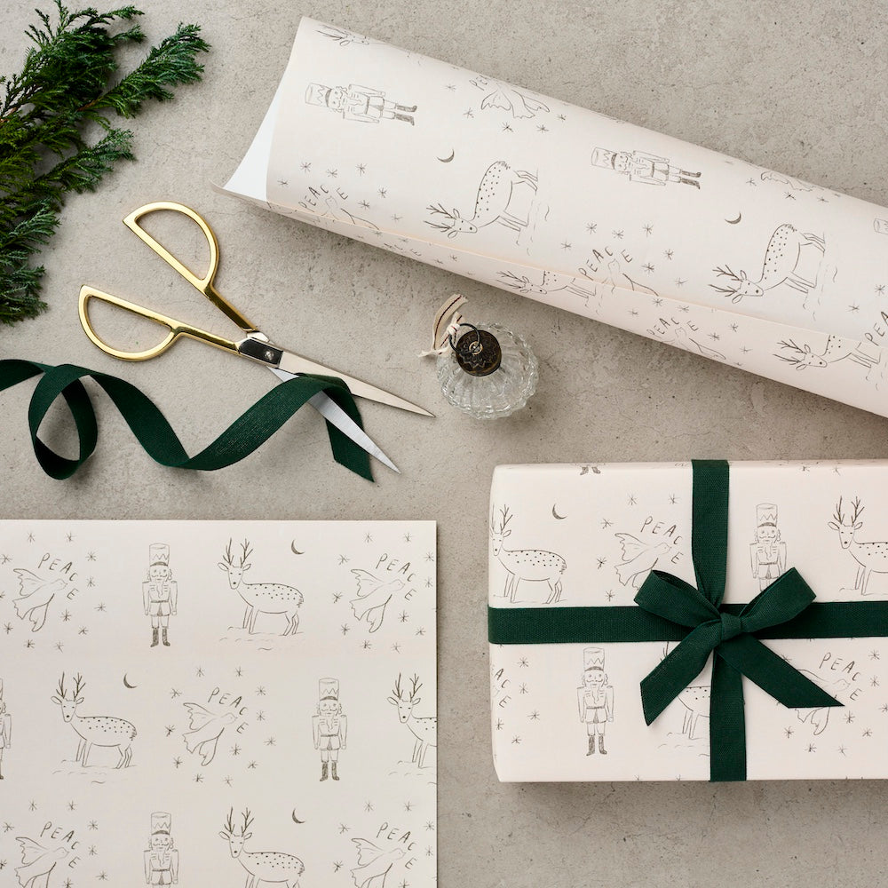 Katie Leamon Peace Christmas wrapping paper