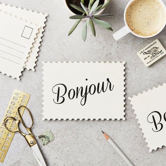 Katie Leamon Bonjour Postcard