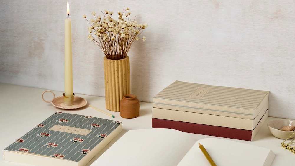 Katie Leamon a5 luxury lay flat blank notebooks