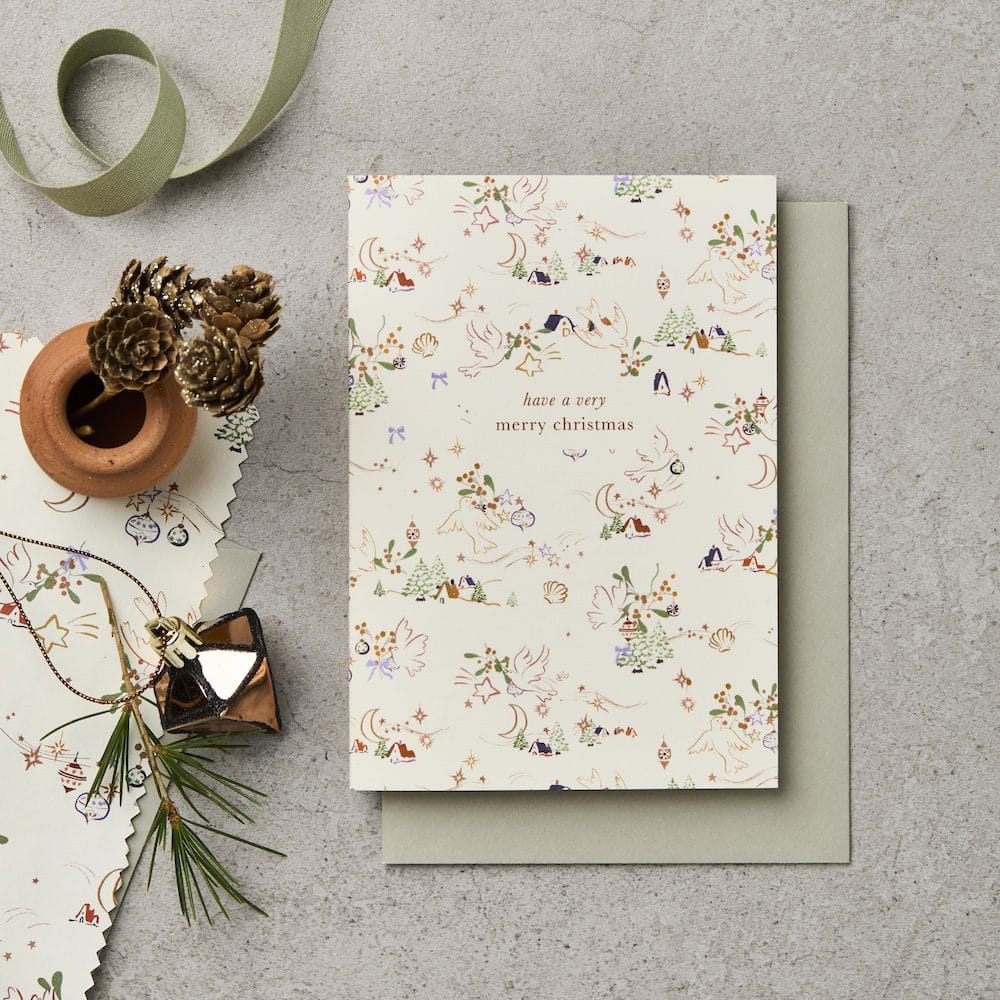 Pack of 6 L&L Christmas Light Cards