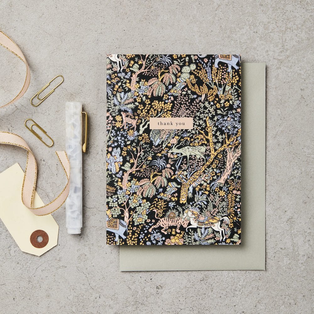 Forest Dark Thank You Card A6