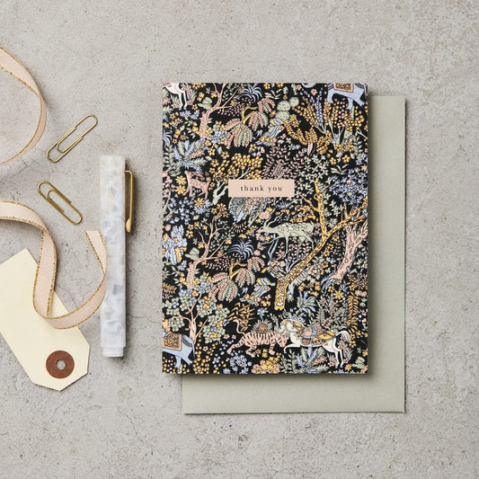 Forest Dark Thank You Card A6