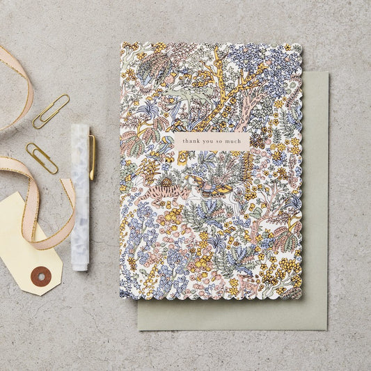 Forest Ivory Scallop Thank You Card