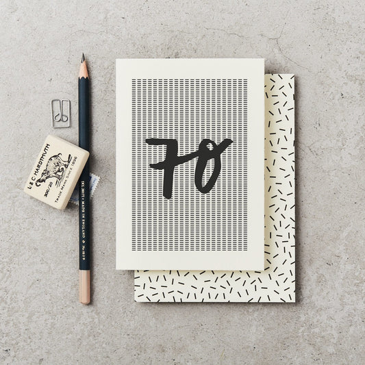 70th Birthday Card