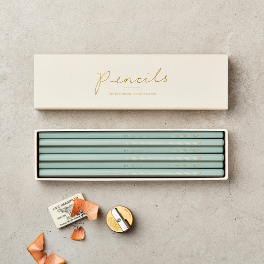 Boxed Set of Six Sage 2B Pencils
