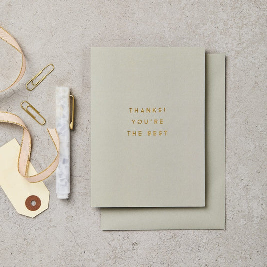 Thanks You're The Best Card in Sage