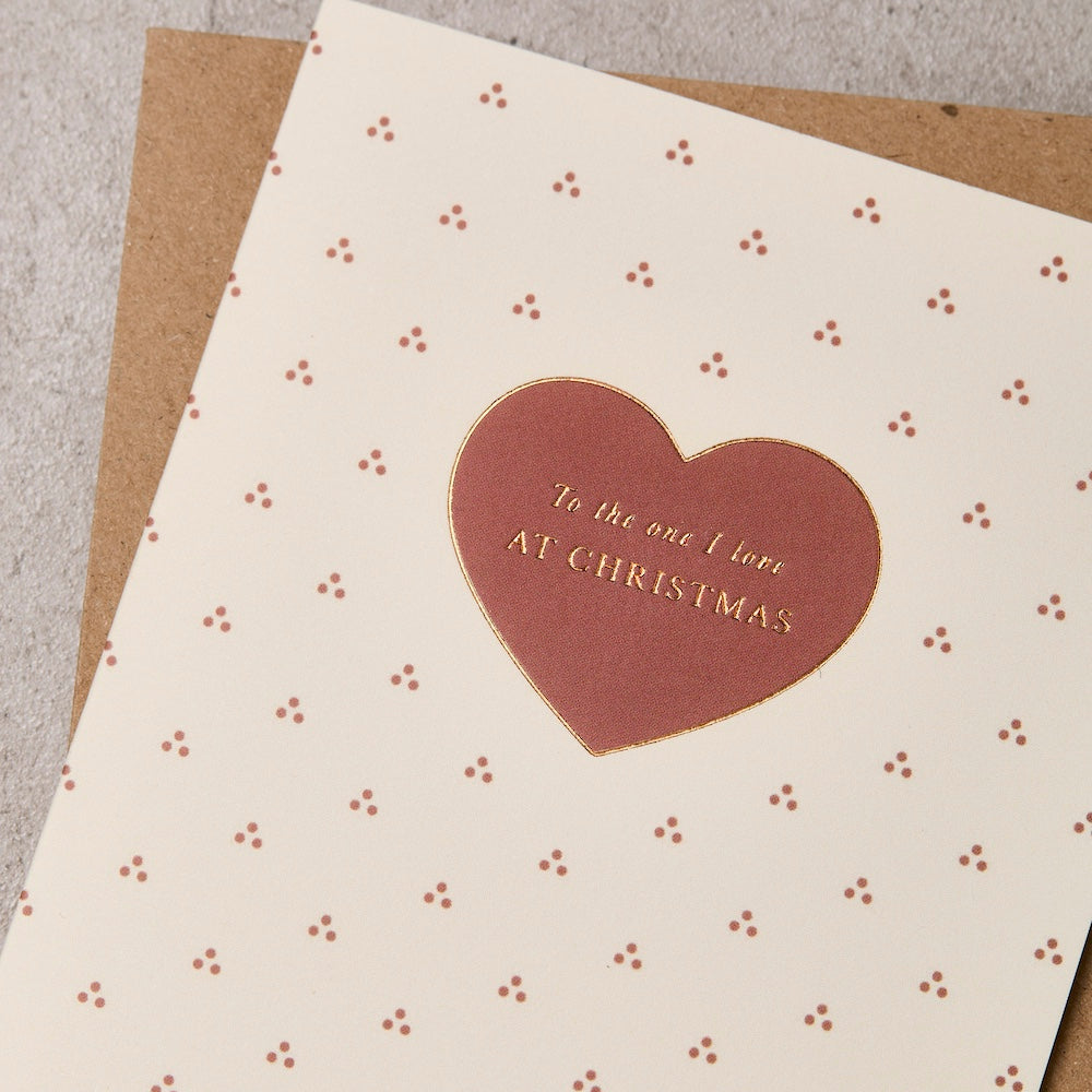To the one I love dotty Christmas Card
