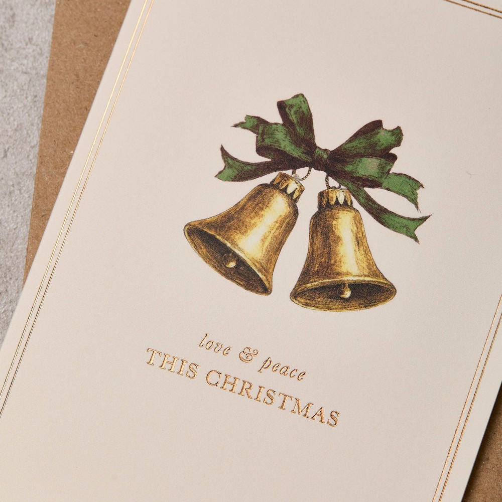 Vintage Bells Christmas Card