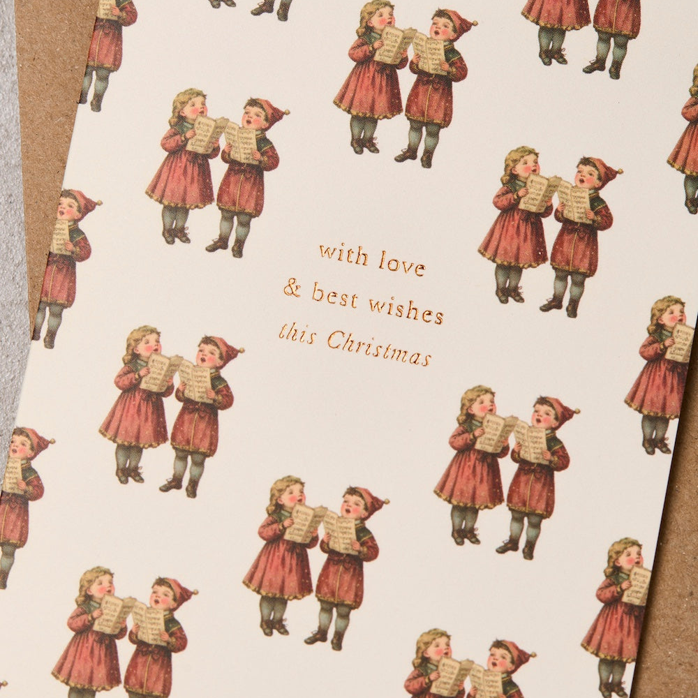 Vintage Carolers Multi Christmas Card
