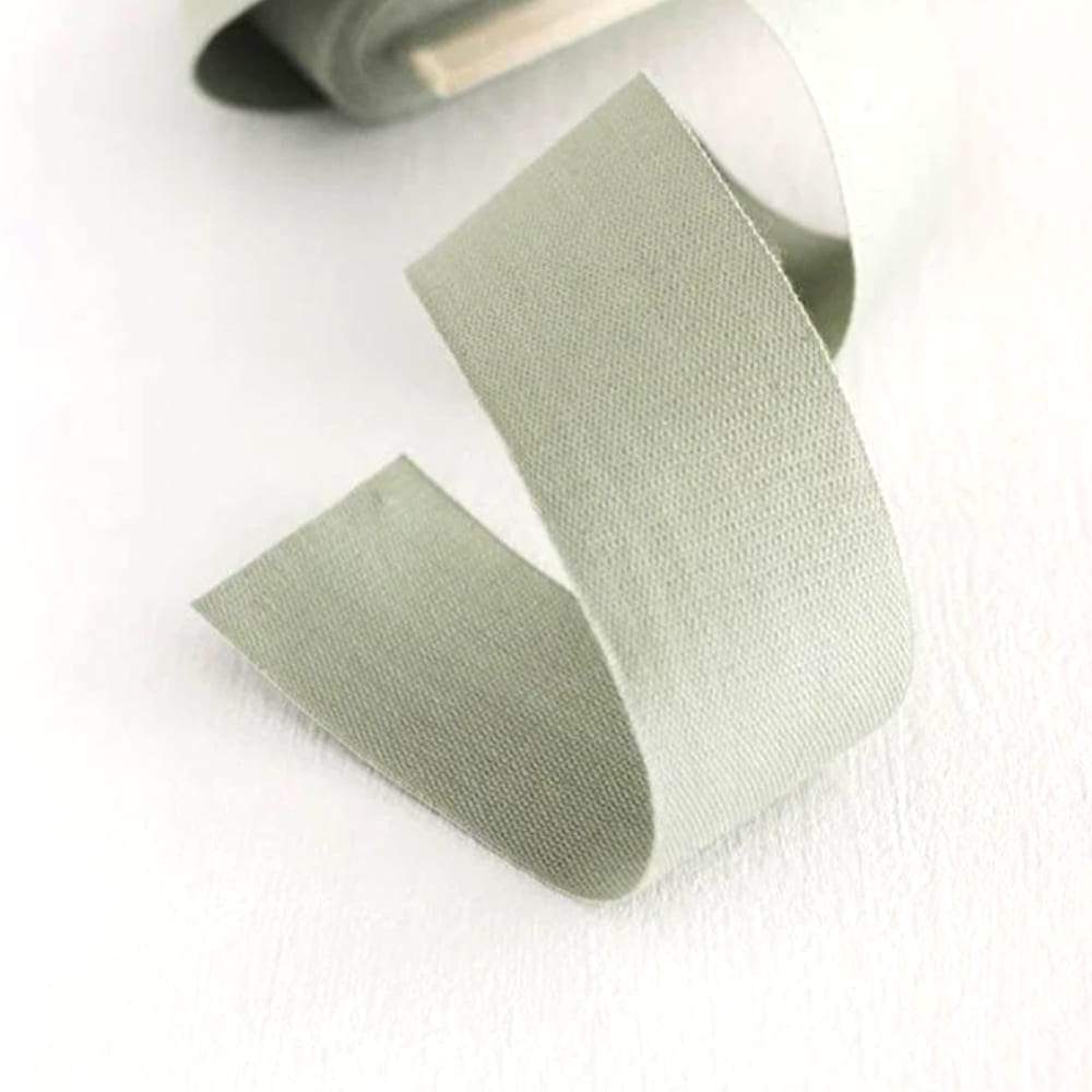 Sage Green Wide Cotton Ribbon