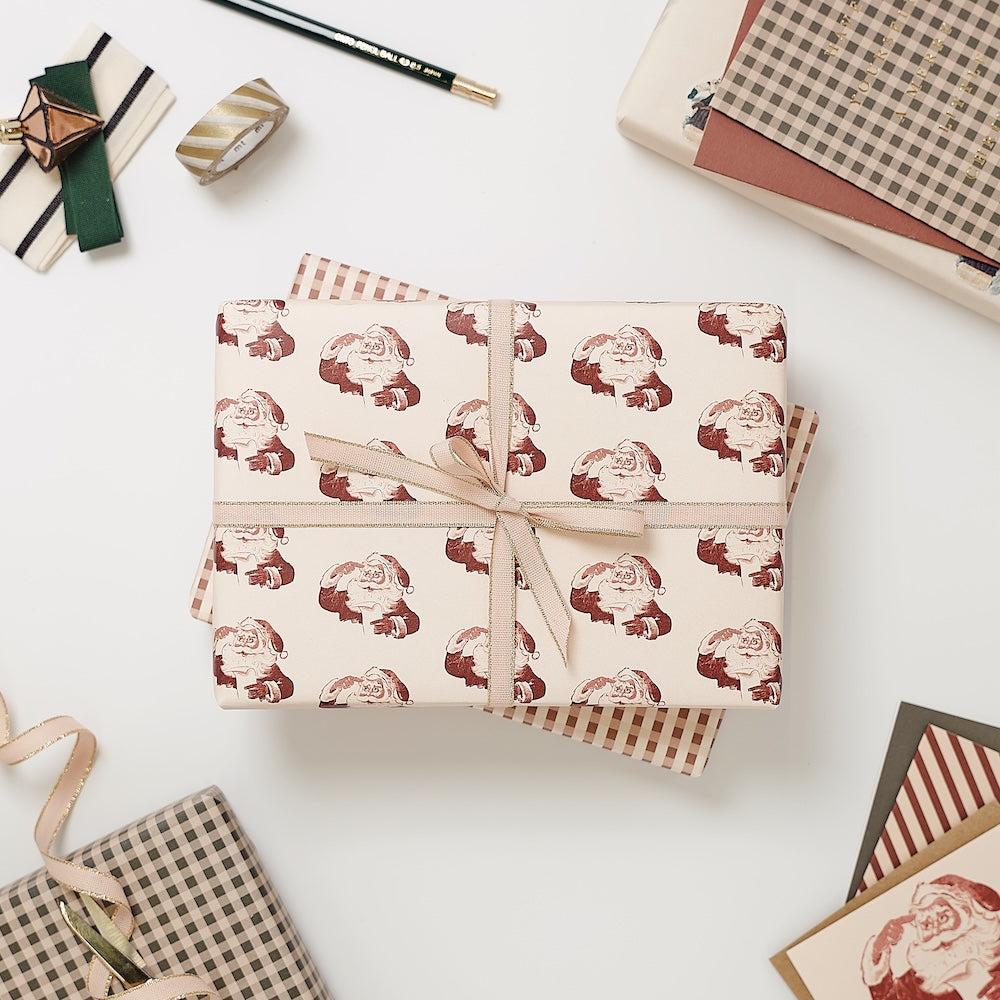 Katie Leamon Santa's List Christmas wrapping paper
