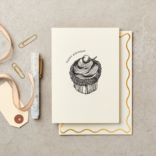 Cherry Cupcake Happy Birthday