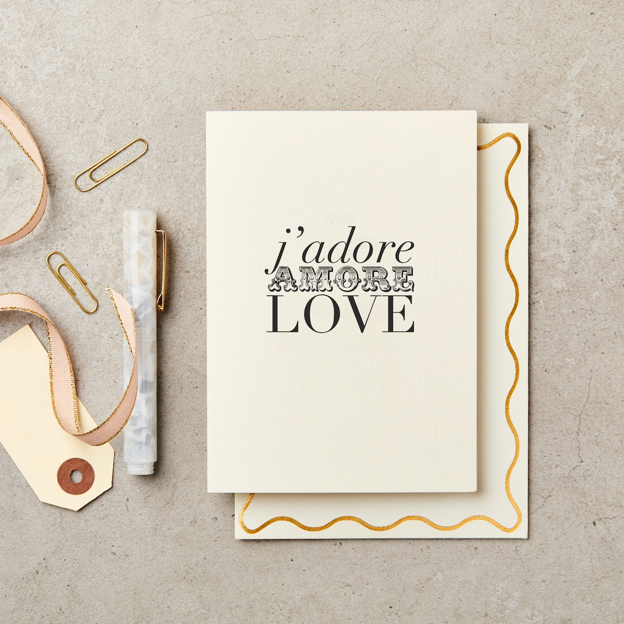 j'adore, amore, love Card