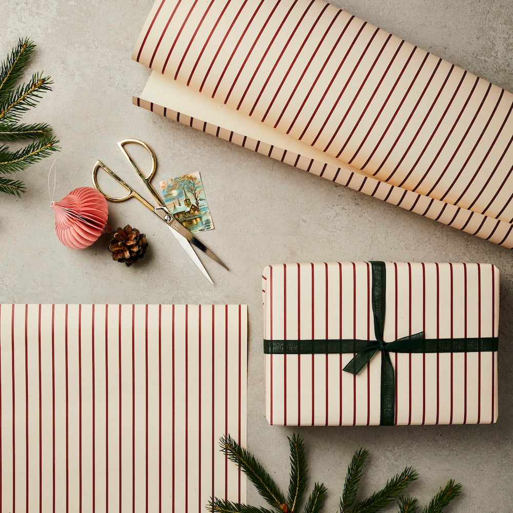 Katie Leamon Candy Cane Christmas wrapping paper