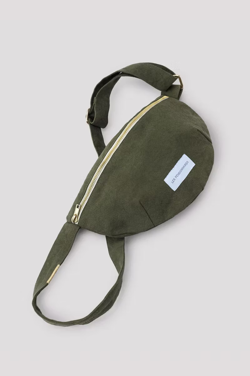 Les Pensionnaires organic cotton belt bag in Caper - stationery accessories - Katie Leamon