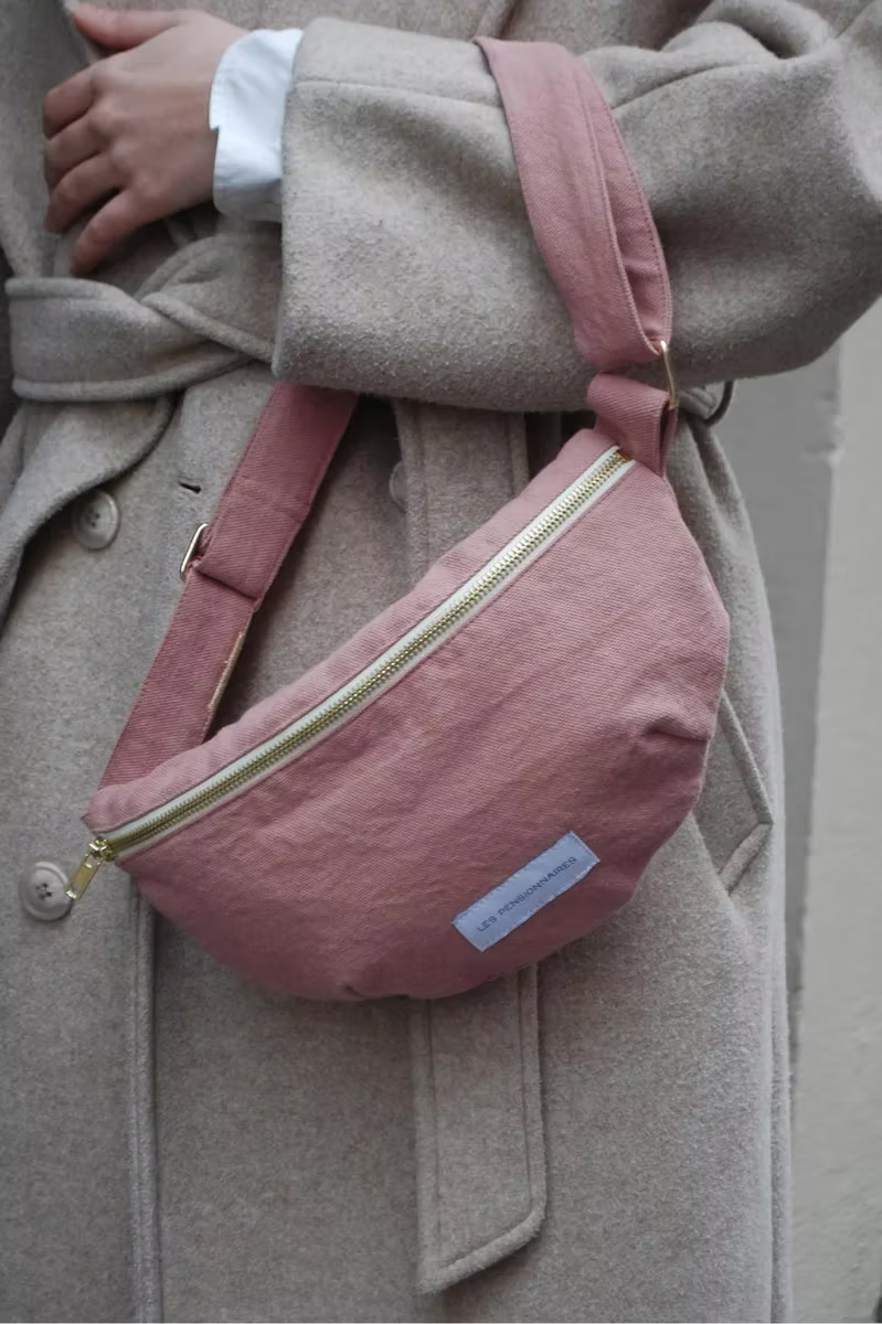Les Pensionnaires Organic Cotton Belt Bag in Rosewood