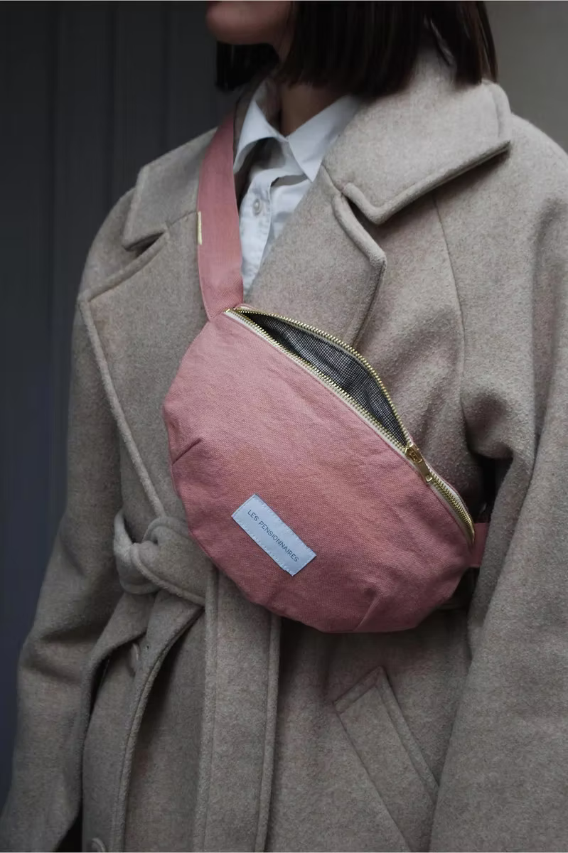 Les Pensionnaires Organic Cotton Belt Bag in Rosewood