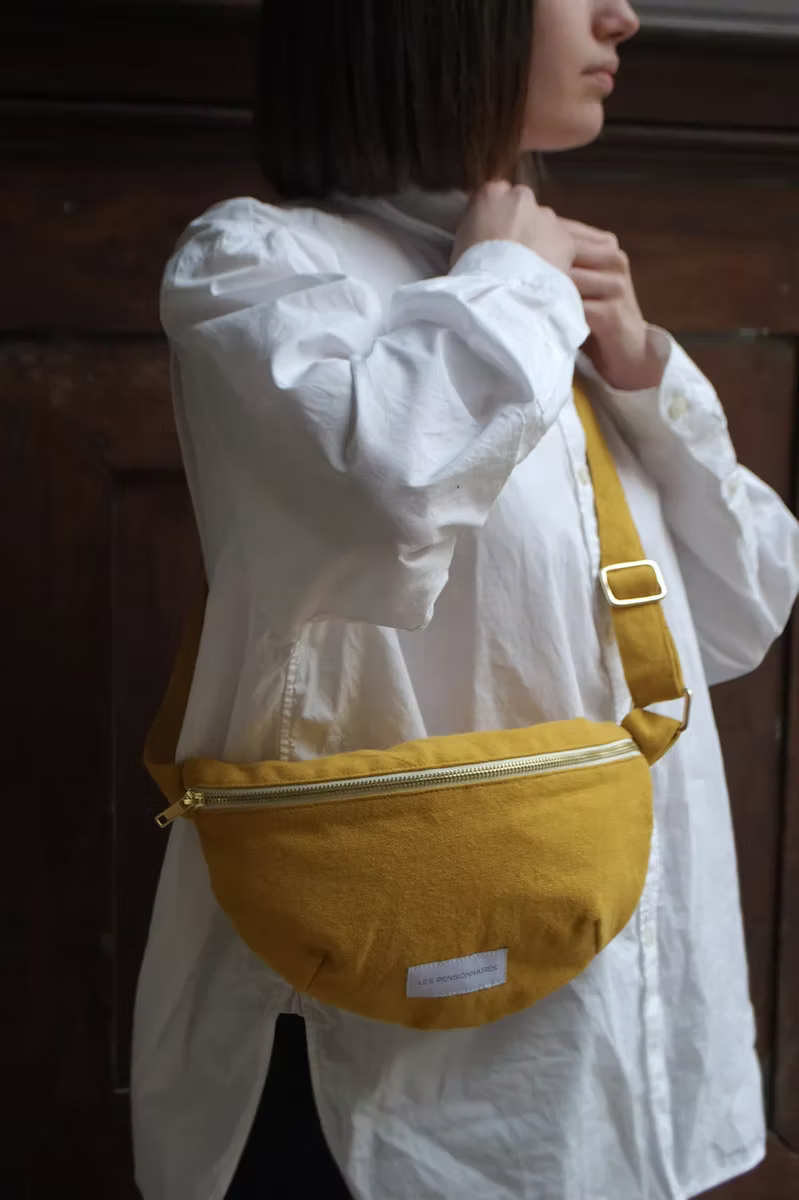 Les Pensionnaires Organic Cotton Belt Bag in Saffron