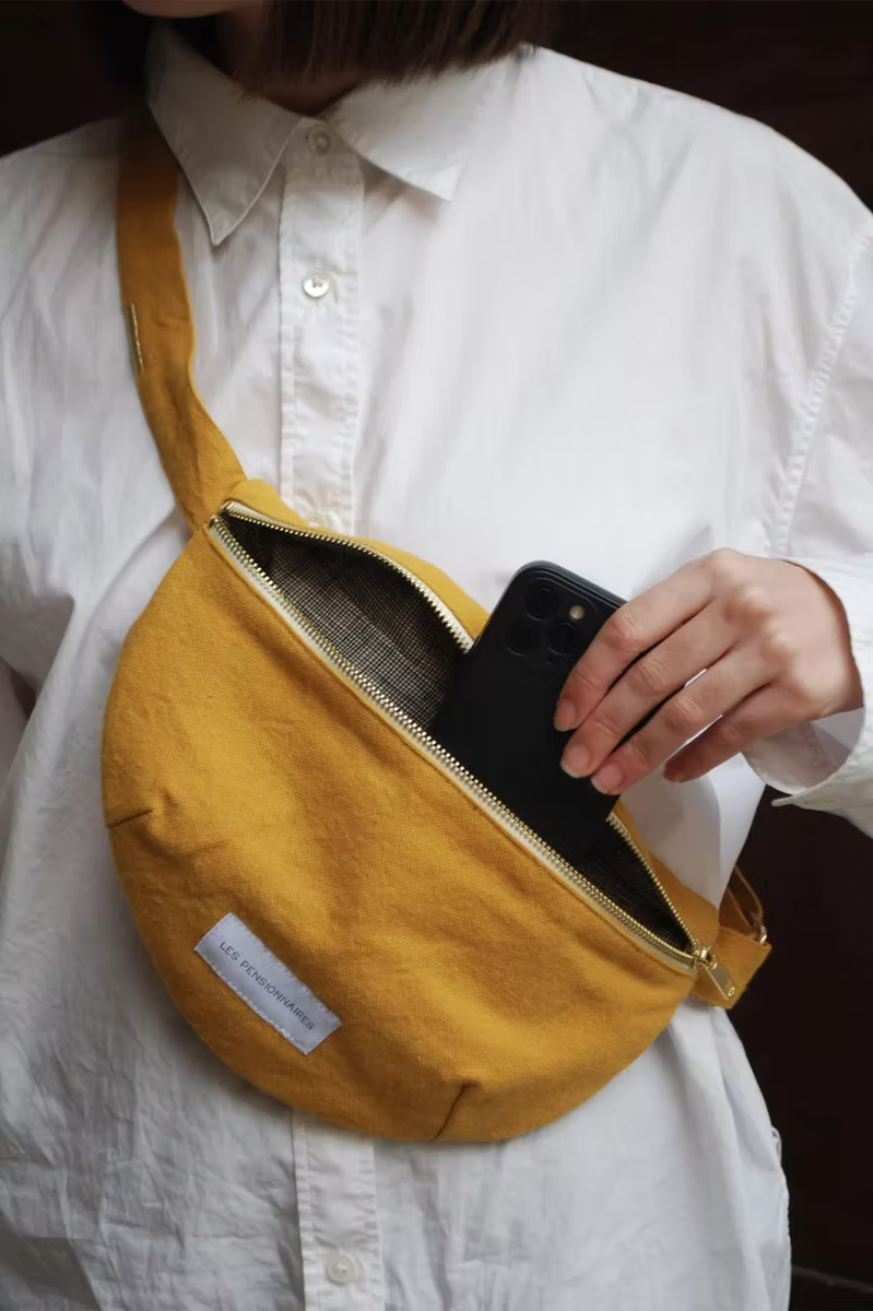 Les Pensionnaires Organic Cotton Belt Bag in Saffron