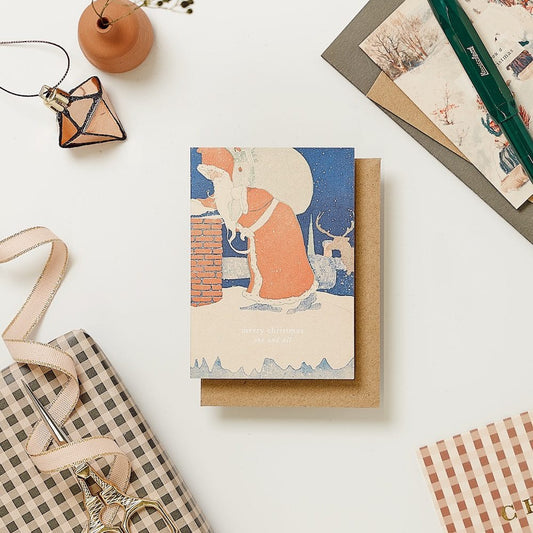 Relove Santa Chimney A7 Christmas Card – christmas card – Katie Leamon